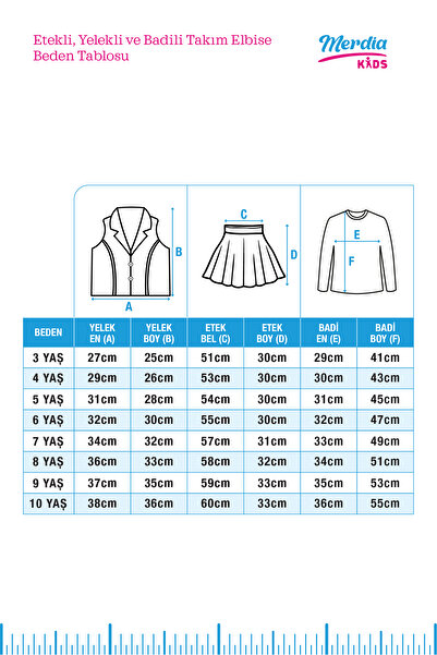 Merdia Girl's Linen Vest, Skirt and Black Badili 3-Piece Set (with Belt Accessory)