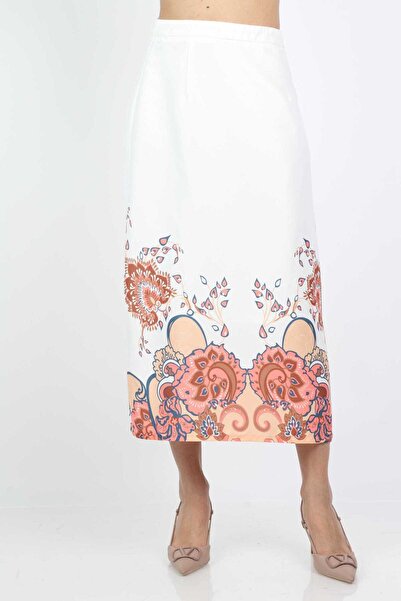 Nichii Embroidered Midi Skirt