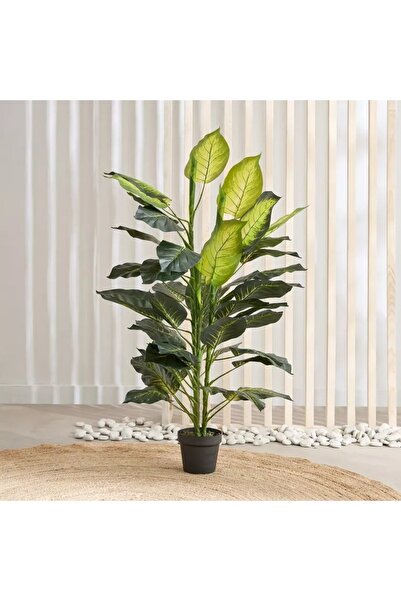 Generic شجرة ديفنباخيا صناعية من تريتون ريال تاتش مع وعاء - 50×40×135 سم