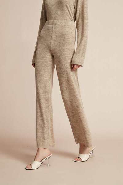 Yola بنطلون سادة عالي الخصر