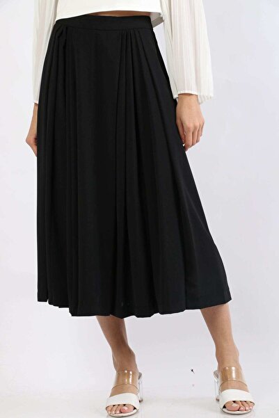 Nichii Ruffled Front-Pleat Midi Skirt