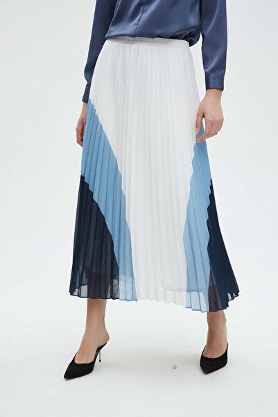 Nichii Printed Pleated Midi Skirt