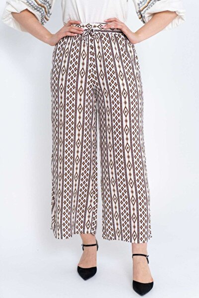 DALYDRESS بنطلون فضفاض مطبوع بخصر عالٍ