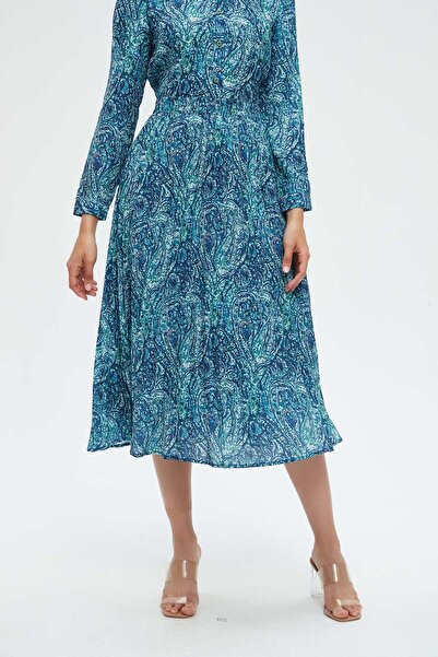 Nichii Floral Midi Skirt with Ruffles