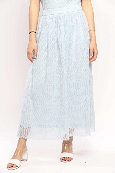 Nichii Printed Chiffon Layered Midi Skirt