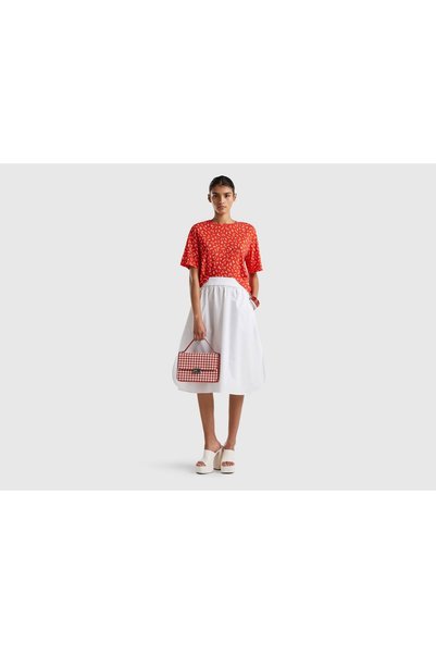 United Colors of Benetton تنورة ميدي فضفاضة سادة