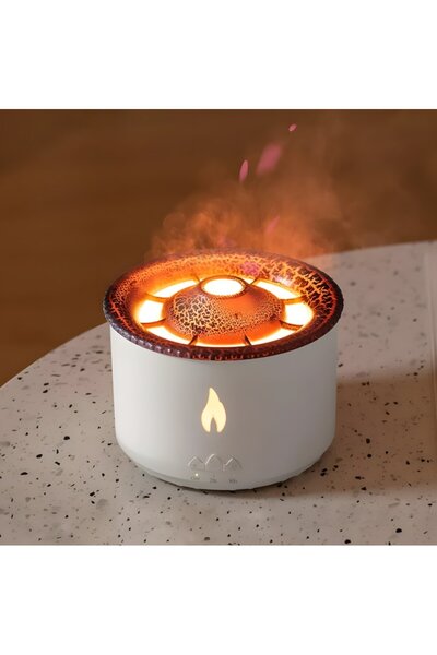 STARGRIG Umidificator Volcano STARGRIG®, Flacără 3D, Aromaterapie, Vaporizare, Mod Erupție Vulcanică, Temporizator, L