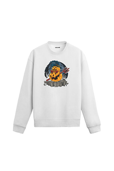 Colermi سترة رياضية بتصميم اليقطين المخيف بطابع الهالوين