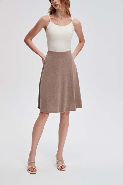 menta Ribbed Short Skirt