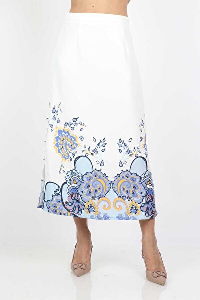 Nichii Embroidered Midi Skirt