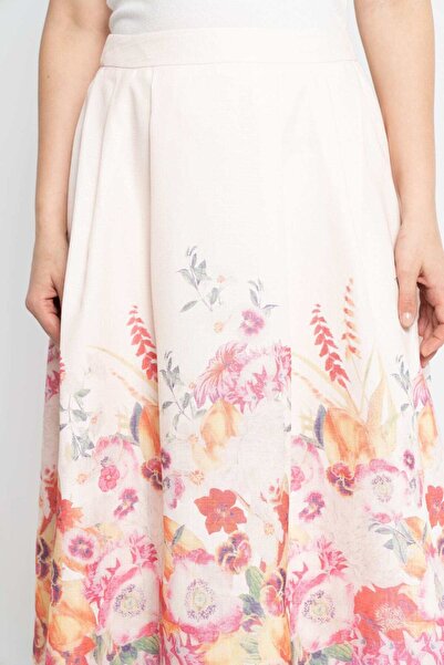 Nichii Embroidered Ruffled Midi Skirt