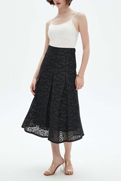 Nichii Printed Ruffled Midi Skirt