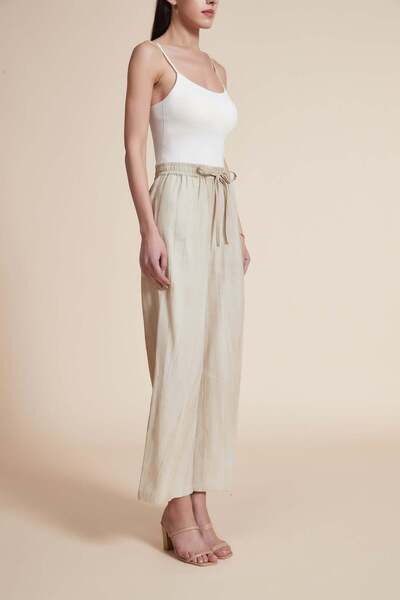 Yola Wide-Leg Ribbed Pants