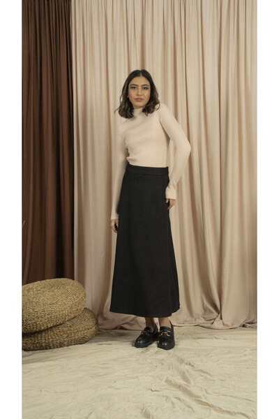 Nichii Solid Midi Skirt