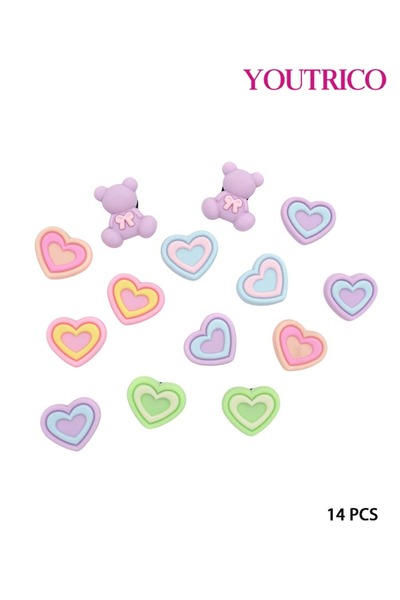 Youtrico Colorful Cartoon Jibbitz Charms - PVC Slipper Ornament Set