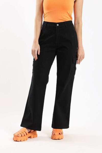 CARINA Straight-Cut Cargo Pants with Pockets