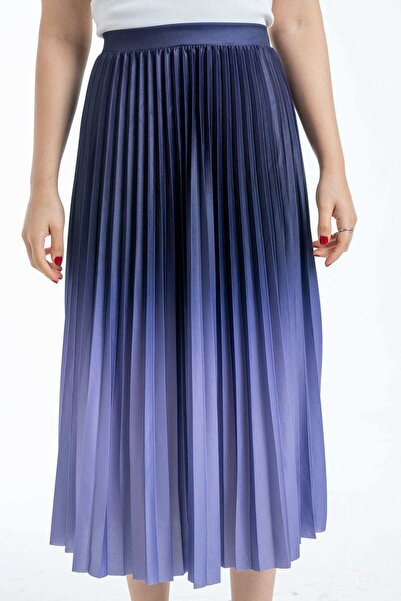 mica تنورة ميدي مطوية عالية الخصر