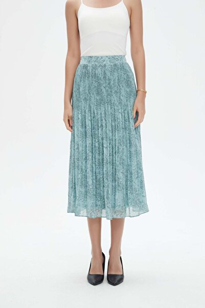 Nichii Floral Ruffled Midi Skirt