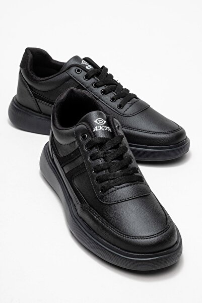 CCWAY AYAKKABI Lace-up Men's Sports Shoes BLACK BLACK