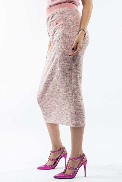 Nichii Midi Polyester Skirt with Pockets
