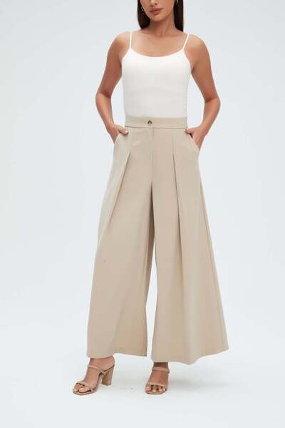 mica Classic Wide-Leg Pants