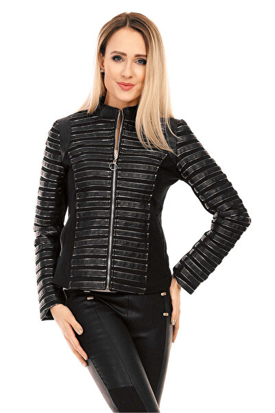 WildFashion Φθινοπωρινό σακάκι με σχέδιο γκλίτερ C557-1