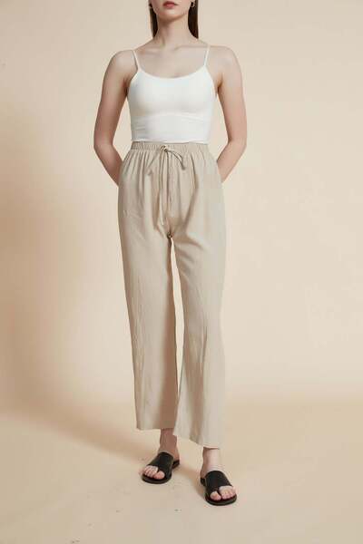 Yola بنطلون سادة بطول كامل