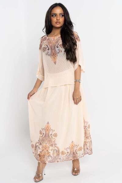 Nichii Printed Midi Skirt