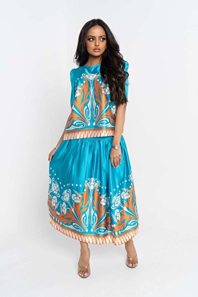 Nichii Printed Maxi Skirt