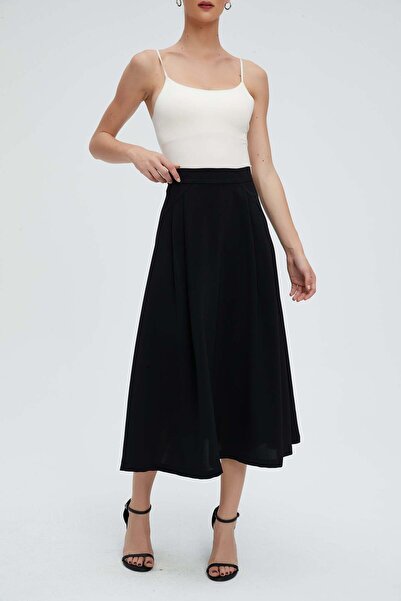 Nichii Solid Midi Skirt