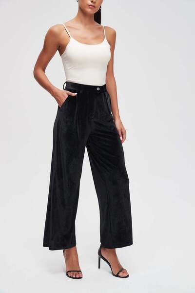 Livia بنطلون واسع الساق سادة