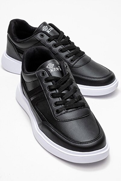 CCWAY AYAKKABI Lace-Up Men's Sports Shoes Black White