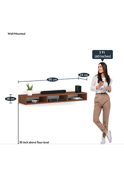 Modern home Wall-Mounted TV Unit & Cabinet – White Modern Design for Living Room