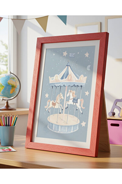 fuart.co Atlıkarınca Dijital Baskı Posteri (Çerçevesiz) Çocuk Odası için