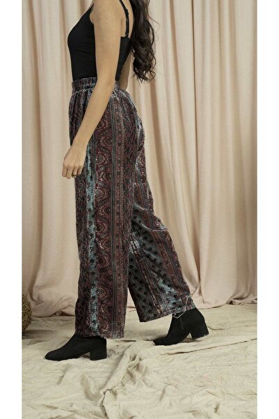 Nichii بنطال واسع الساق مزين بالزهور