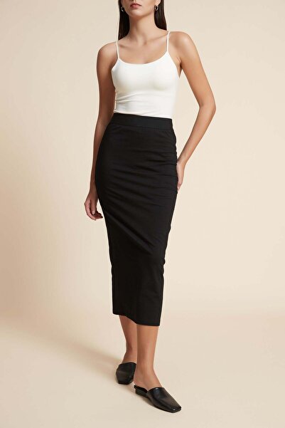 Nichii Solid Midi Skirt