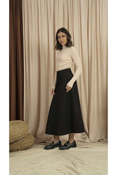 Nichii Solid Midi Skirt