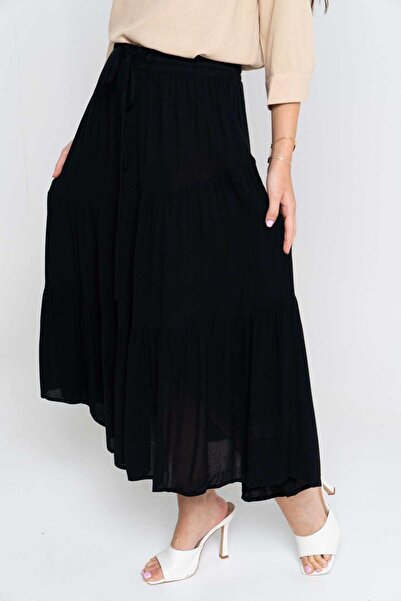 Nichii تنورة ميدي مطوية سادة