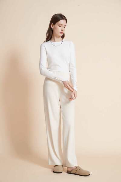 Yola Solid Wide-Leg Women's Pants