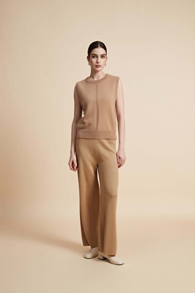 Yola بنطلون واسع الساق سادة