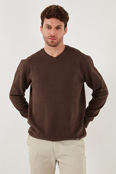 Buratti Памучен пуловер с V-образно деколте и редовна кройка Мъжки ПУЛОВЕР 456202 V