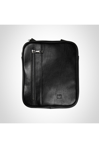 MFT Leather Design Genuine Leather Men's Messenger Bag |   Cameo 2594 Napa Black