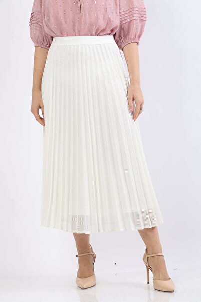 Nichii تنورة متوسطة الطول بخصر عالٍ