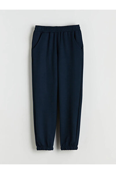 LC Waikiki LCW KidsLacivert Beli Lastikli Kız Çocuk Jogger Eşofman Altı