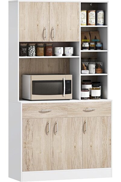 Modern home Kitchen Cupboard Sideboard Storage Cabinet Unit with Counter Top