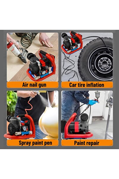 GearZone ضاغط هواء محمول بدون فرشاة يعمل ببطارية ليثيوم، مضخة هواء صغيرة عالية الضغط، مضخة إطارات السيارة