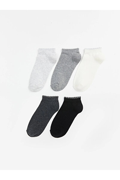 LC Waikiki Lcw Dream Gray Women's Flat Booties Socks 5-Pack