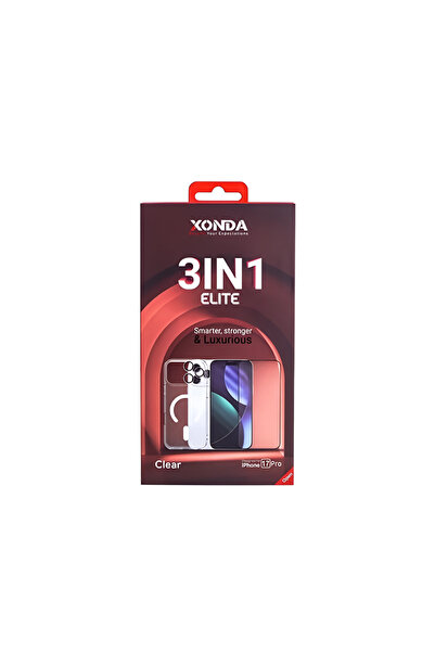 xonda ZONDA 3 in 1 Privacy Tempered Glass + Hard Case + Camera Lens Protector Set for iPhone 17 Pro