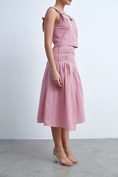 Livia Knee-Length Wide-Leg Skirt