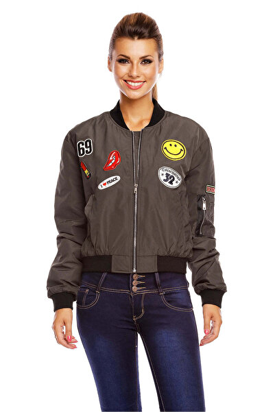 WildFashion Retro jacket with colorful stickers B465-181